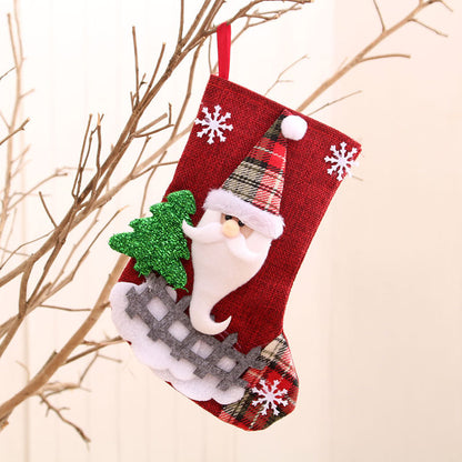 Christmas decorations Santa Claus small socks