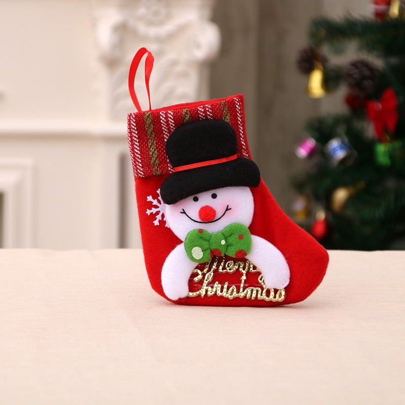 Christmas decorations Santa Claus small socks
