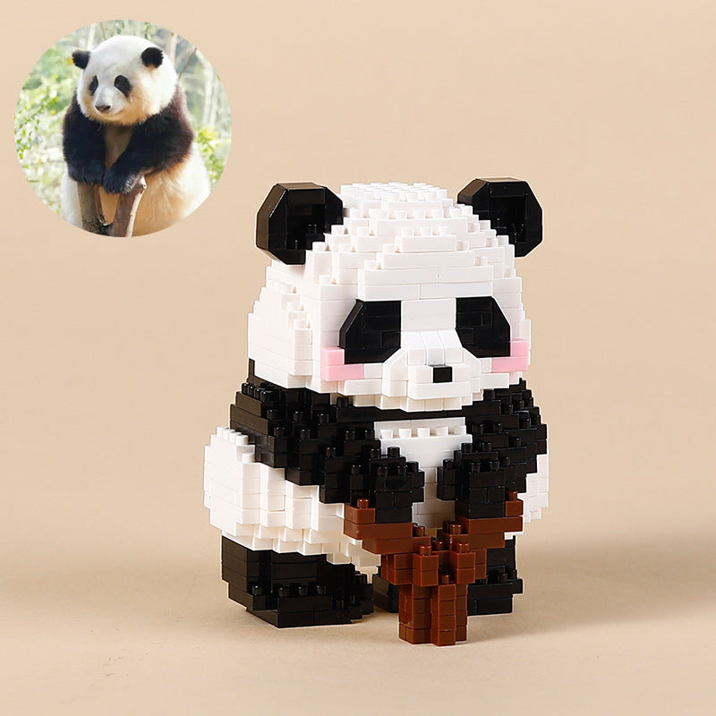 Red Panda Cartoon Doll Building Block Set