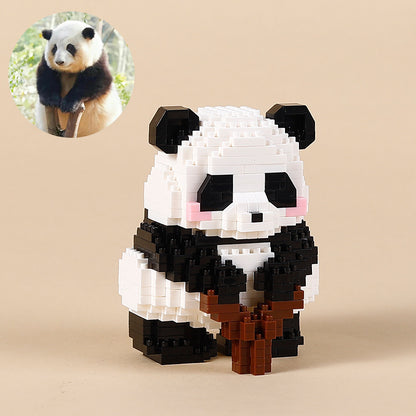 Red Panda Cartoon Doll Building Block Set
