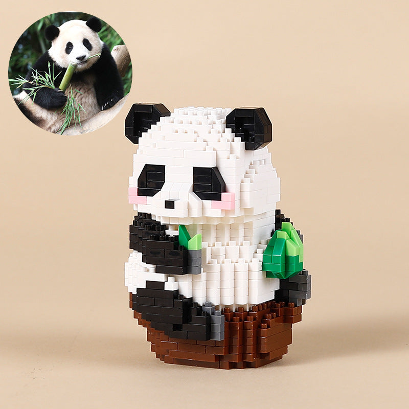 Red Panda Cartoon Doll Building Block Set