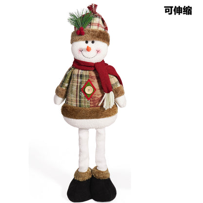 Scalable Santa Claus, Snowman, and Reindeer Plush Dolls