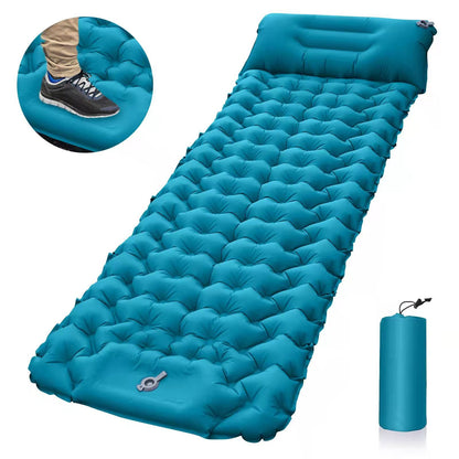Inflatable Cushion Air Mattress – Lightweight, Portable, Orange, Camping & Car Use