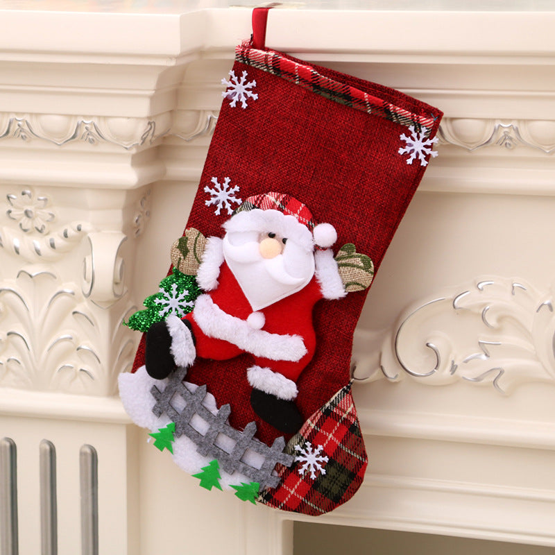 Christmas decorations Santa Claus small socks