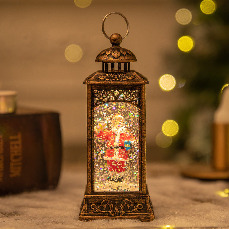 Christmas Lanterns: Crystal Santa Claus Lanterns