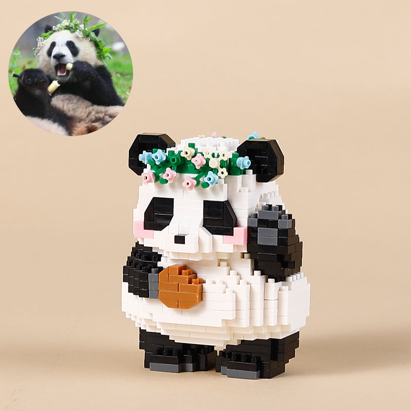 Red Panda Cartoon Doll Building Block Set
