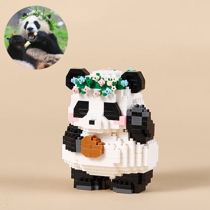 Red Panda Cartoon Doll Building Block Set